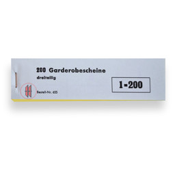 Zeige Details für Garderobenmarken 3-fach Bild von Garderobenmarken 3-fach