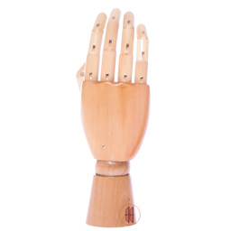 Zeige Details für Holzhand mit Gliedern Bild von Holzhand mit Gliedern