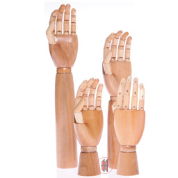 Zeige Details für Holzhand-Set mit Gliedern Bild von Holzhand-Set mit Gliedern