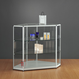 Zeige Details für Vitrine 5-seitig silber Bild von Vitrine 5-seitig silber