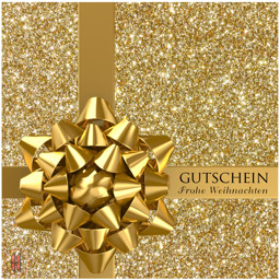 Zeige Details für Geschenkgutschein golden Glitter (12 Stück) Bild von Geschenkgutschein golden Glitter (12 Stück)