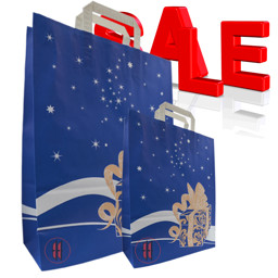 Zeige Details für Papiertragetasche Weihnachtsgeschenk blau Bild von Papiertragetasche Weihnachtsgeschenk blau