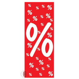 Zeige Details für Papier-Banner einseitig 48x138cm Prozentzeichen Bild von Papier-Banner einseitig 48x138cm Prozentzeichen