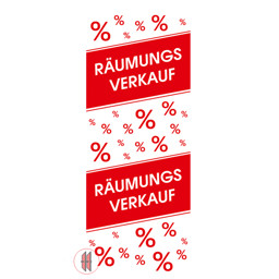 Zeige Details für Papier-Banner einseitig 48x138cm Räumungsverkauf Bild von Papier-Banner einseitig 48x138cm Räumungsverkauf