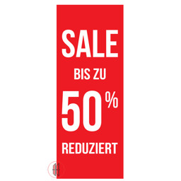 Bild von Papier-Banner einseitig 48x138cm Sale bis zu 50% Reduziert