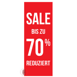 Bild von Papier-Banner einseitig 48x138cm Sale bis zu 70% Reduziert