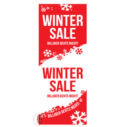 Bild von Papier-Banner einseitig 48x138cm WinterSale