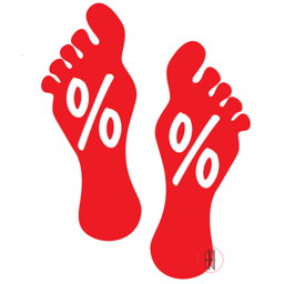 Zeige Details für Ankleber %-Zeichen- Füße Bild von Ankleber %-Zeichen- Füße