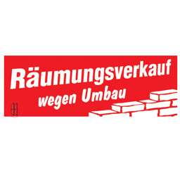 Bild von Ankleber Räumungsverkauf wegen Umbau