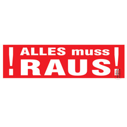 Zeige Details für Ankleber Alles muss raus Bild von Ankleber Alles muss raus