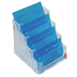 Zeige Details für Visitenkartenständer 4-fach transparent Bild von Visitenkartenständer 4-fach transparent