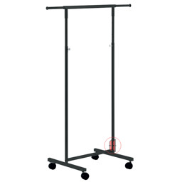 Zeige Details für Konfektionsständer L60cm in Feinstruktur schwarz Bild von Konfektionsständer L60cm in Feinstruktur schwarz