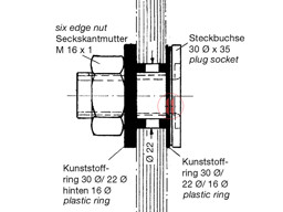 Bild von Glassteckbuchse SOLO 30mm