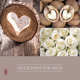 Zeige Details für Geschenkgutscheine weiße Rosen/Holzherz Bild von Geschenkgutscheine weiße Rosen/Holzherz