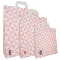 Zeige Details für Papiertragetasche Raute rosa (25/50/250 Stück) Bild von Papiertragetasche Raute rosa (25/50/250 Stück)