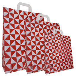 Zeige Details für Papiertragetasche Raute rot (25/50/250 Stück) Bild von Papiertragetasche Raute rot (25/50/250 Stück)