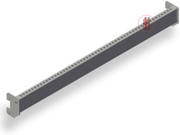 Zeige Details für Tragschiene 5x2cm gelocht Bild von Tragschiene 5x2cm gelocht