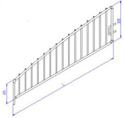 Zeige Details für Trenngitter schräg H65/120 Bild von Trenngitter schräg H65/120