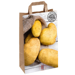 Zeige Details für Papiertaschen für Kartoffeln "Aus der Region" - nassfest (250Stück) Bild von Papiertaschen für Kartoffeln "Aus der Region" - nassfest (250Stück)