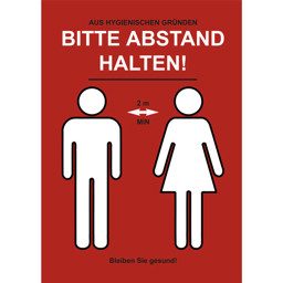 Zeige Details für Plakat Bitte Abstand halten A2 Bild von Plakat Bitte Abstand halten A2