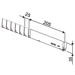 Zeige Details für Fachteiler Vario D030 H35 m. hohem Frontanschlag Bild von Fachteiler Vario D030 H35 m. hohem Frontanschlag