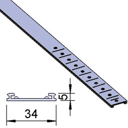 Zeige Details für Führungsgleitprofil Vario F003 B34 grau Bild von Führungsgleitprofil Vario F003 B34 grau