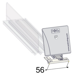 Zeige Details für Warenvorschub C90 mit schräger Vorschubplatte 75 mm, Schubkraft 14–18 N, anthrazitgrau Bild von Warenvorschub C90 mit schräger Vorschubplatte 75 mm, Schubkraft 14–18 N, anthrazitgrau