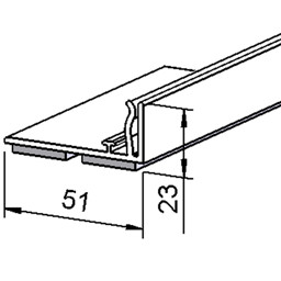 Bild von Adapter-T Profil A049 H23 magnetisch