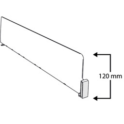 Zeige Details für Endfachteiler D130 H120mm transparent Bild von Endfachteiler D130 H120mm transparent
