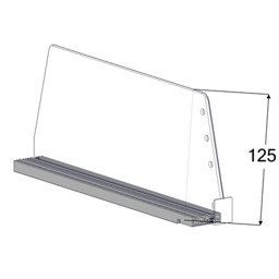 Zeige Details für Endfachteiler D120 H125mm transparent Bild von Endfachteiler D120 H125mm transparent