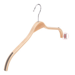 Zeige Details für Schichtholzbügel Economy mit Riffelauflage 42cm Bild von Schichtholzbügel Economy mit Riffelauflage 42cm
