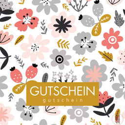 Bild von Geschenkgutscheine bunte Blumen 