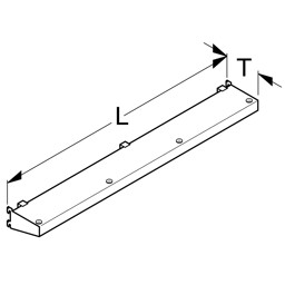 Zeige Details für Trageschiene für Glasfachboden T10cm Bild von Trageschiene für Glasfachboden T10cm