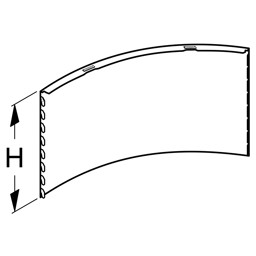 Zeige Details für Rückwand Innenecke Rund 45° z. Außenverkleidung Bild von Rückwand Innenecke Rund 45° z. Außenverkleidung