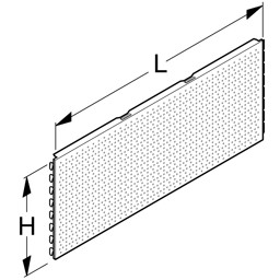 Bild von Rückwand Außenecke 45° H40 RL