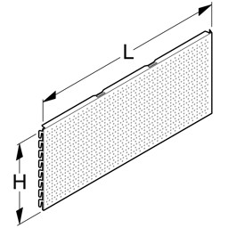 Bild von Rückwand Innenecke 45° H40 RL