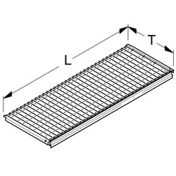 Bild von Gitterboden m. Preisschildhalterung L100