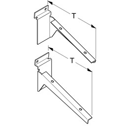 Bild von Konsolen schräg für Paneele (Paar) T25cm