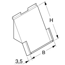 Bild von Prospektablage schräg für Paneele 23x31,5cm