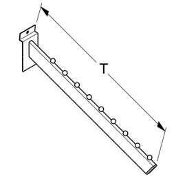 Zeige Details für Abhängeträger schräg T40 verchromt Bild von Abhängeträger schräg T40 verchromt