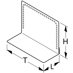 Zeige Details für Abteilblech Quadrant L-Form Bild von Abteilblech Quadrant L-Form