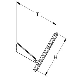 Zeige Details für Schräghalter H40 mit Säule 3x3cm Bild von Schräghalter H40 mit Säule 3x3cm