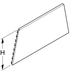 Bild von Rückwand Innenecke rund 45° H40 für Schräghalter