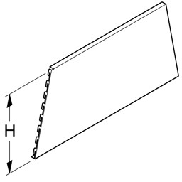 Bild von Rückwand Innenecke 45° H40 für Schräghalter