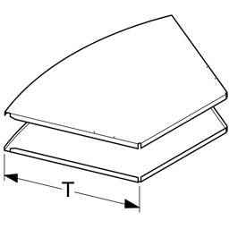 Bild von Abdeckboden Innenecke rund 45°