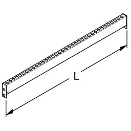 Zeige Details für Trageschiene 5x2cm gelocht für Shop L97cm Bild von Trageschiene 5x2cm gelocht für Shop L97cm