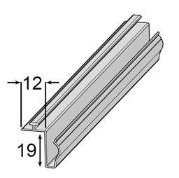 Zeige Details für Klemmprofil A017 – Adapter-T-Profil transparent für Frontscheiben und Fachteiler Bild von Klemmprofil A017 – Adapter-T-Profil transparent für Frontscheiben und Fachteiler