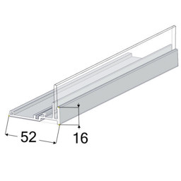 Zeige Details für Adapter-T-Profil A016 C60/C90 lichtgrau mit transparenter Frontscheibe H45 & Haftband – POS Warenvorschubsystem Bild von Adapter-T-Profil A016 C60/C90 lichtgrau mit transparenter Frontscheibe H45 & Haftband – POS Warenvorschubsystem