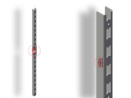 Tegometall Wandschiene Tegometall Wandschiene mit H-Lochung
