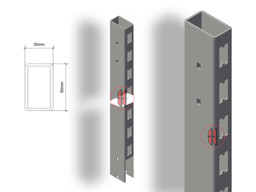 Zeige Details für Säule 5x3cm für Verkaufsständer Bild von Säule 5x3cm für Verkaufsständer